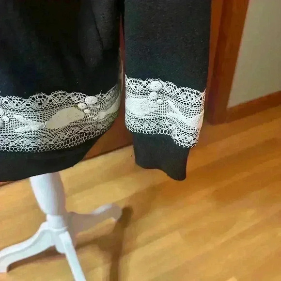 Vintage Active Elements Womens Sweater Cat And Fish Pattern XL Black And White - Picture 3 of 16